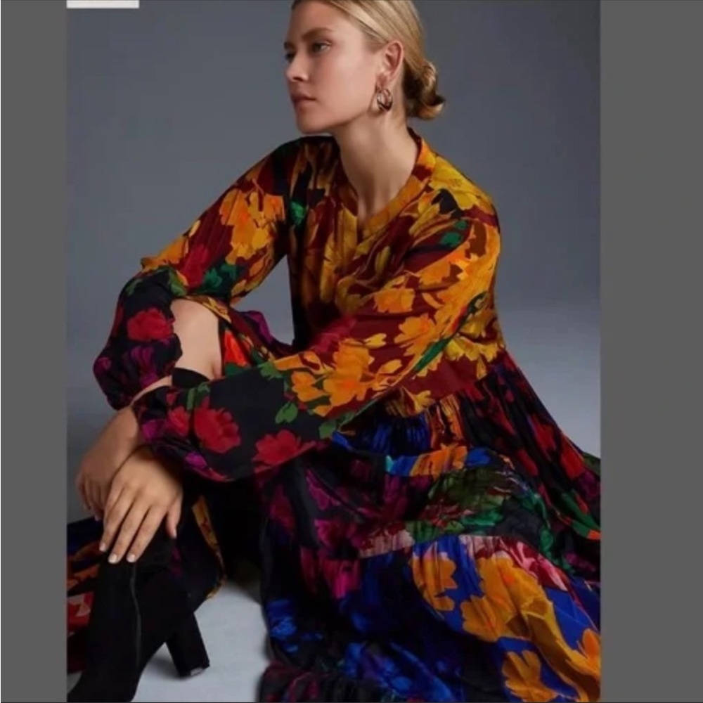 Anthropologie Siddhartha Bansal Button-Front Maxi Dress - Picture 4 of 14